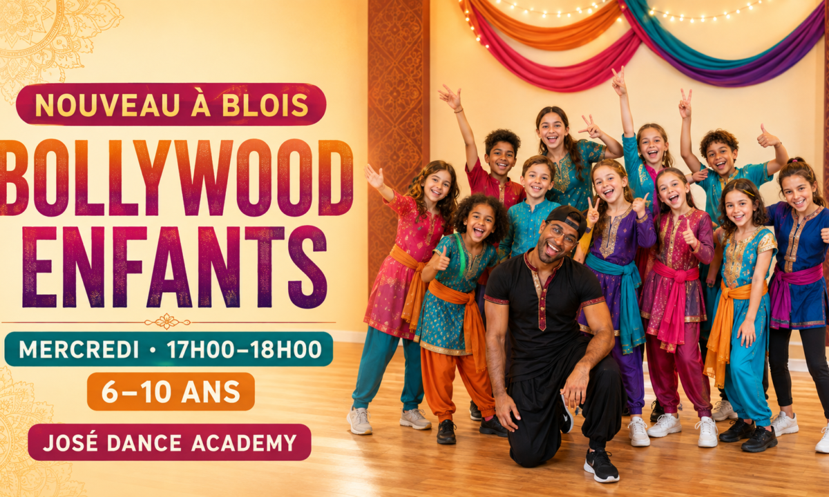 cours de danse Bollywood pour enfants à Blois, chaque mercredi de 17h à 18h danse, créativité, confiance et anglais en mouvement