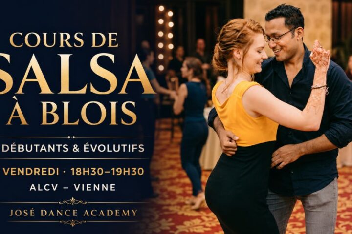 cours de salsa à Blois avec José Dance Academy cours progressifs pour débutants et évolutifs, chaque vendredi de 18h30 à 19h30